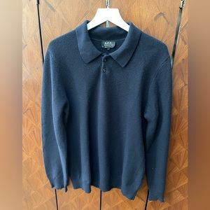 A.P.C. Navy Pullover Sweater